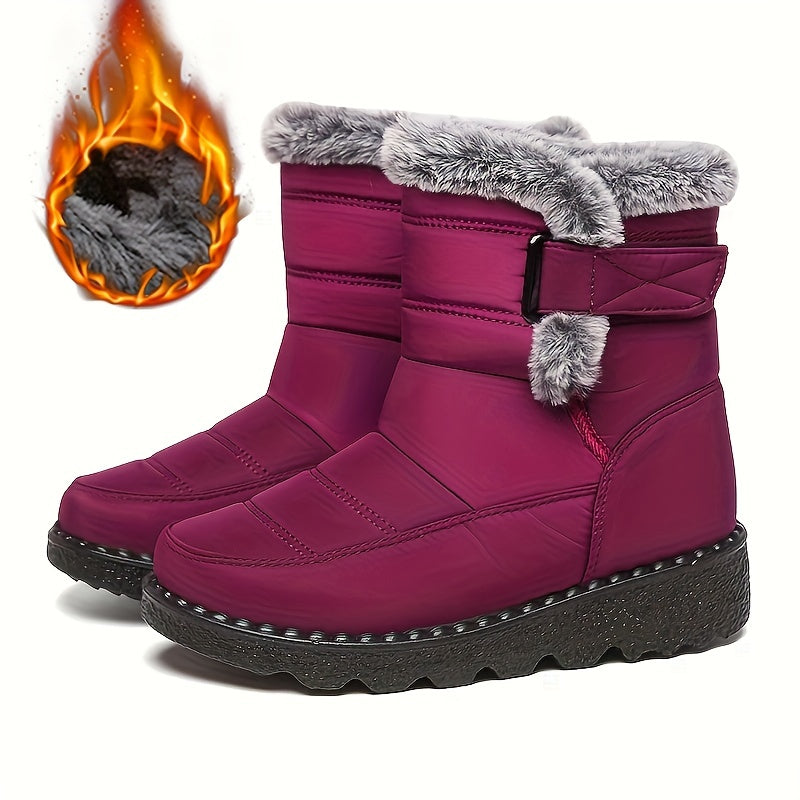 Winter Plush Ankle Snow Boots – Warm, Waterproof & Anti-Slip