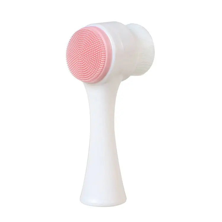 3D Double-Sided Silicone Facial Cleansing Brush – Manual Exfoliating Face Wash Tool
