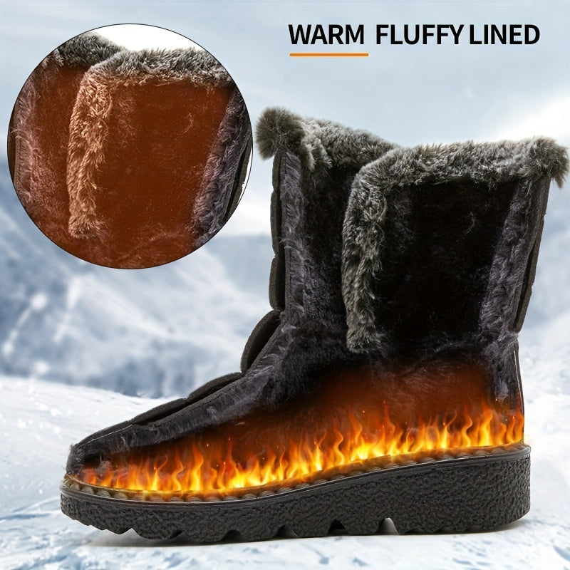 Winter Plush Ankle Snow Boots – Warm, Waterproof & Anti-Slip