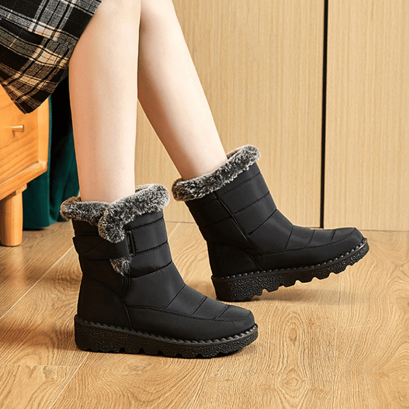 Winter Plush Ankle Snow Boots – Warm, Waterproof & Anti-Slip