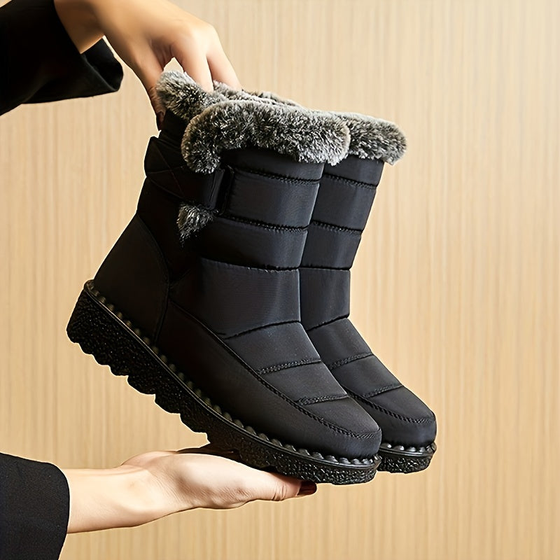 Winter Plush Ankle Snow Boots – Warm, Waterproof & Anti-Slip