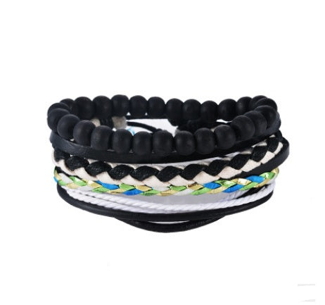 Vintage Leather Wrap Bracelet – Adjustable Punk Style for Men & Women