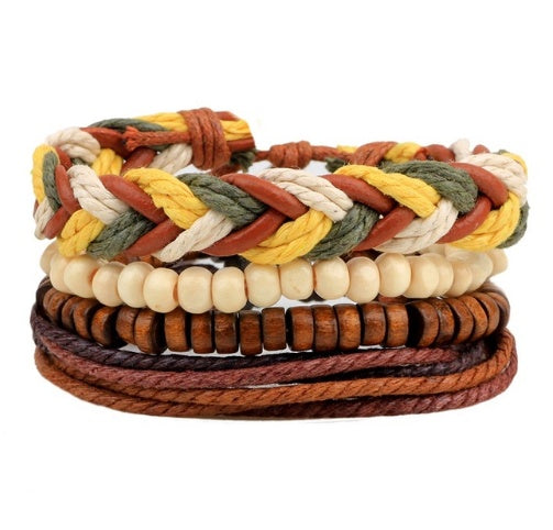 Vintage Leather Wrap Bracelet – Adjustable Punk Style for Men & Women