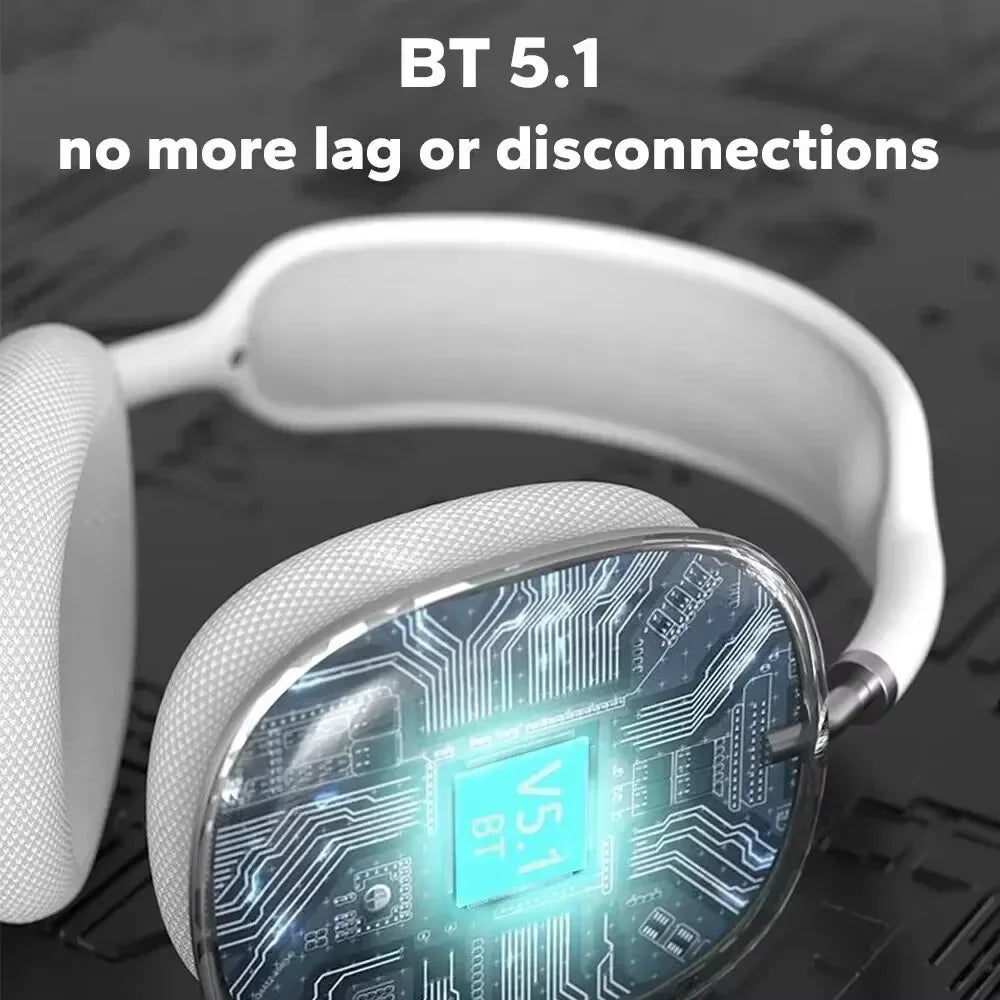 P9-1 Wireless Bluetooth Headphones – Over-Ear, Touch Control with Charging Display Case