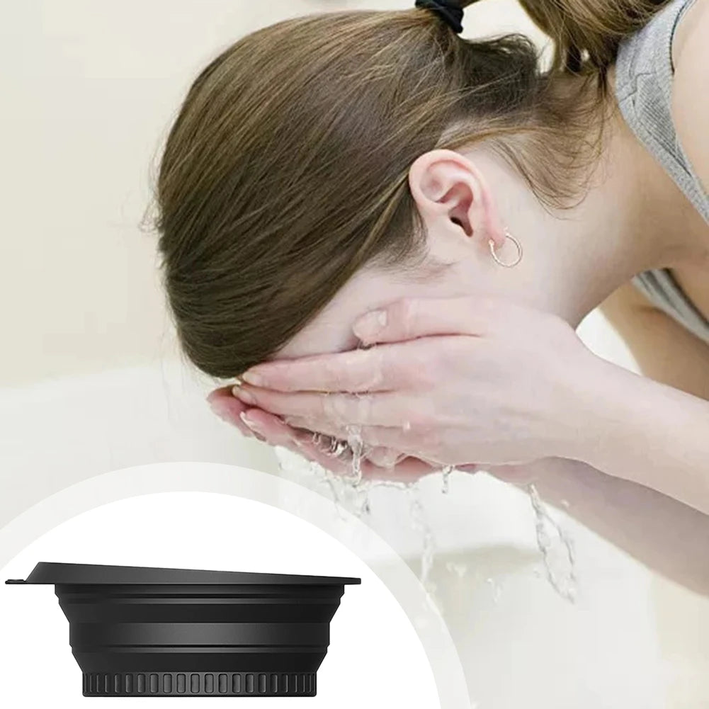 Silicone Facial Ice Bath Bowl Cold Therapy Ice Bowl for Face Puffiness Relief Lightweight Foldable Face Bowl