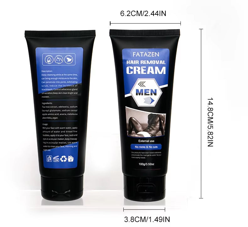 Natural Hair Removal Cream for Men – Smooth & Gentle Depilatory (100g)
