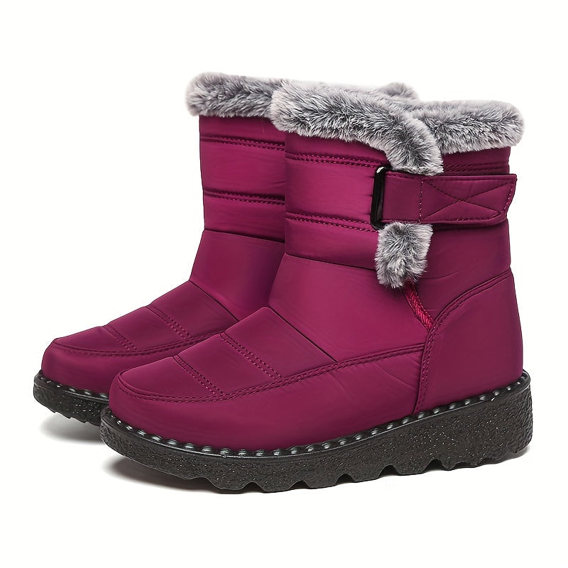 Winter Plush Ankle Snow Boots – Warm, Waterproof & Anti-Slip