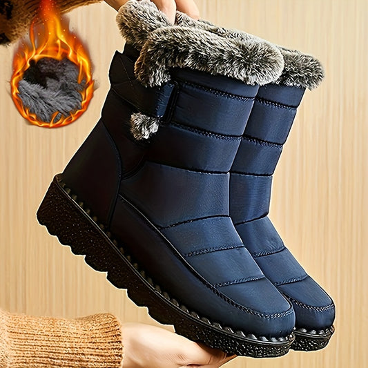 Winter Plush Ankle Snow Boots – Warm, Waterproof & Anti-Slip