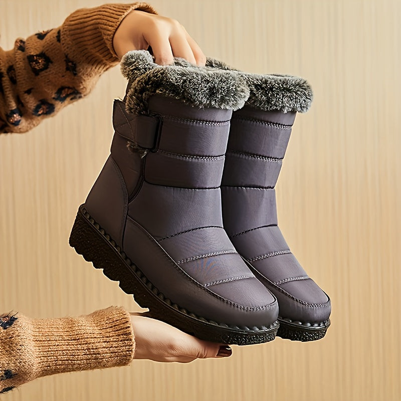 Winter Plush Ankle Snow Boots – Warm, Waterproof & Anti-Slip
