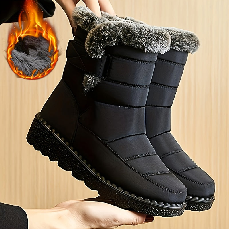 Winter Plush Ankle Snow Boots – Warm, Waterproof & Anti-Slip