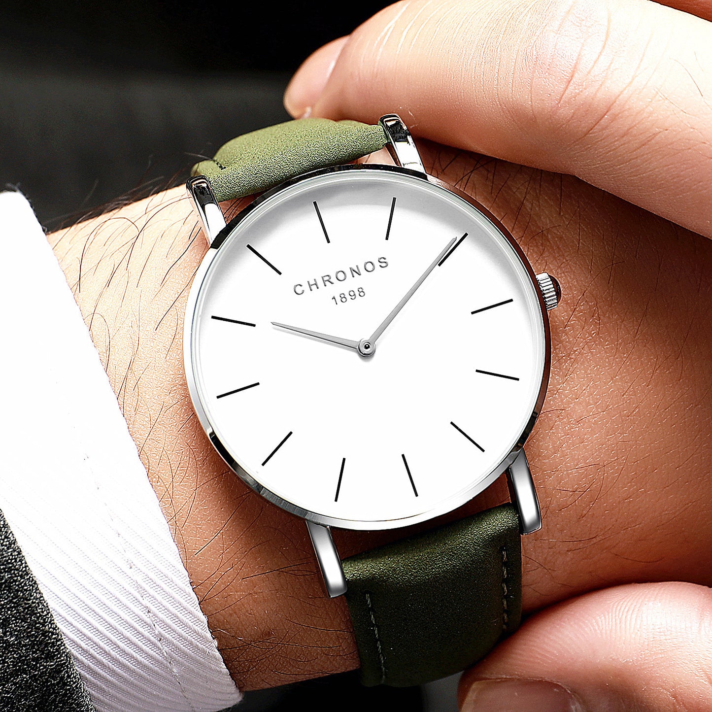 Men’s Ultra-Slim Waterproof Wristwatch – Casual Classic with Leather Strap